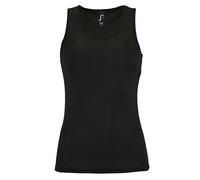 SOLS Womens/Ladies Sporty Performance Sleeveless Tank Top (Black) - Size 2XL