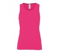 SOLS Womens/Ladies Sporty Performance Sleeveless Tank Top (Neon Pink) - Size X-Large