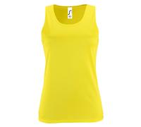 SOLS Womens/Ladies Sporty Performance Sleeveless Tank Top (Neon Yellow) - Size Medium