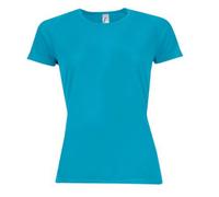 SOLS Womens/Ladies Sporty Short Sleeve T-Shirt (Aqua) - Navy - Size Large