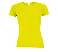 SOLS Womens/Ladies Sporty Short Sleeve T-Shirt (Neon Yellow) - Size X-Large