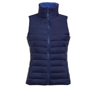 SOLS Womens/Ladies Wave Padded Water Repellent Bodywarmer/Gilet (Navy) - Size Medium