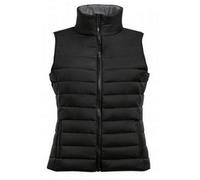 SOLS Womens/Ladies Wave Padded Water Repellent Bodywarmer/Gilet (Black) - Size Small