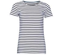 SOL'S Women's Miles Striped Round Neck T-Shirt in Off-White | Size: XL SOL'S Off-White XL