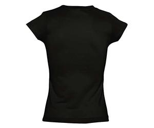 SOL'S Womens Moon V Neck T-Shirt - Deep Black - M