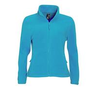 Womens Full Zip Fleece BROWN BLUE PURPLE ORANGE + MORE SOLS Ladies Jacket