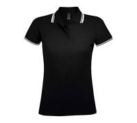 SOL'S Women's Pasadena Polo Shirt in Black | Size: Large SOL'S Black L