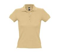SOL'S Womens People Cotton Pique Polo Shirt Sand S