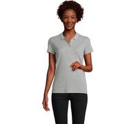 SOL'S Women's Planet Melange Polo Shirt in Grey | Size: Medium SOL'S Grey M