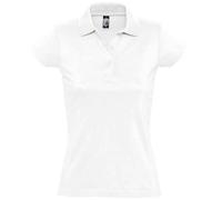 SOL'S Women's Prescott Jersey Polo Shirt in White | Size: Small SOL'S White S