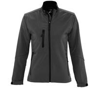 SOL'S Women's Roxy Soft Shell Jacket (Breathable, Windproof & Water Resistant) in Charcoal | Size: 2XL SOL'S Charcoal 2XL