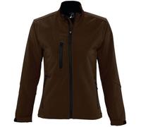 SOL'S Women's Roxy Soft Shell Jacket (Breathable, Windproof & Water Resistant) in Chocolate | Size: Medium SOL'S Chocolate M