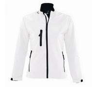 SOL'S Women's Roxy Soft Shell Jacket (Breathable, Windproof & Water Resistant) in White | Size: 2XL SOL'S White 2XL