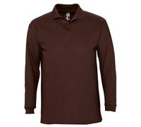 SOL'S Women's Winter II Long-Sleeved Polo Shirt in Chocolate | Size: Medium SOL'S Chocolate M