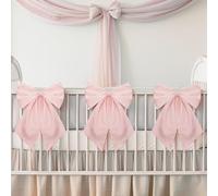 Solsew 3 Pack Large Pink Bows for Decoration 11 x 23 Inches Big Pink Bow Decor Coquette Party Background for Bachelorette Baby Shower Bridal Shower Wedding