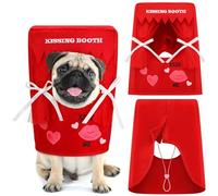 Solsew Halloween Dog Costume Kissing Booth Headpiece for Dog and Cats Cute Pup Kissing Booth Pet Headwear Costume Gift for Holiday Birthday Party(Small)