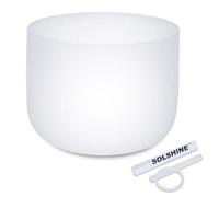 SOLSHINE B Note Crystal 432 HZ 8" Crown Chakra Crystal and O-Ring Singing Bowl