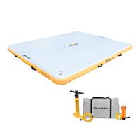 SOLSTICE ORIGINAL Floating Inflatable Dock Platform 10 X 8 FT Float For Lake Boat Pool Ocean | Water Mat Swim Deck Raft For Multiple Adults Kids Dogs | Heavy Duty Dropstitch 6 Inch Thick W/Bag-&-Pump