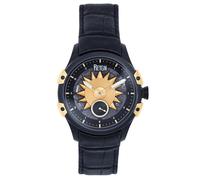 Solstice Automatic Semi-Skeleton Watch - Black/Gold Reign Gold One Size