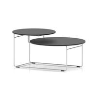 Solstice Coffee Table Black Top White Frame