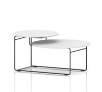 Solstice Coffee Table White Top Black Frame