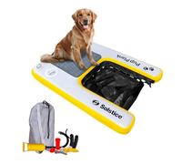 SOLSTICE Inflatable Pup Plank, Dog Water Ramp for Boats & Docks, Mini, 30 lb Capacity - Floating Platform for Pets for Lake, River, Beach & Swimming Pool, Includes Pump, Patent-Protected Design