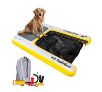 Solstice Inflatable Pup Plank XL (110 Pound Capacity) Pet Ramp Series for Pet Recreation and Sporting - Tie-Downs for Boats, Pools, and Docks - Non-Slip Deck, Claw Friendly - Military-Grade Materials