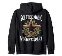 Solstice Magic Winter’s Spark Pagan Yule Zip Hoodie
