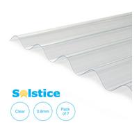 Solstice Pvc Corrugated Sheet Clear 2000mm X 950mm X 0.8mm - Pack Of 7