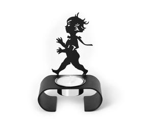 Solstickan Design Silhuett candle holder 9.3x13.3 cm Black
