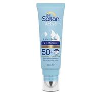 Soltan Active 2 in 1 Suncare, SPF 50+ UVA Ultra, 8 Hour Protect, for Sun Sensitive Areas, 20ml