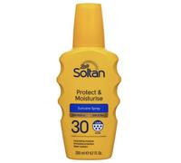 Soltan Protect & Moisturise Suncare Spray SPF30 200ml - Water-Resistant, UVA & UVB Protection, 5-Star Rated Sun Cream with Vitamin E