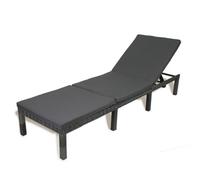 Solterra Rattan Sun Lounger With Adjustable Backrest
