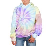 SoLu DAY8 Kids Girls Hoodies Fashion Hooded Sweatshirt for Girls Age 2-14 Years Tops Pullover Hoody Teen Long Sleeve Winter Cute Oversized Unisex Casual Vacation Blouses (Purple, 9-10 Years)