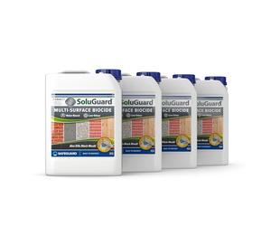 Soluguard Multi Surface Biocide (4 x 5L) - High Strength, Ready For Use Against Fungi, Mould, and Algae on Internal and External Walls & Surfaces