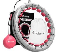 SOLULIFE Hula Hoop Adult Weight Loss and Massage, 24-Piece Hula Hoop for Weight Loss, Trains Hips, Legs, Buttocks, Hoopie that Never Falls, Hoola Hoop with Ball Including Bag