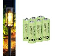 Soluminate Rechargeable 2/3AAA Solar Light Batteries for Garden Solar Lights Latest 1.2V NiMH Technology (2-3AAA, 2/3HR03, Two-Thirds-AAA 29.5mm x 10mm) [6-Pack]