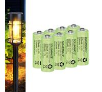 Soluminate Rechargeable 2/3AAA Solar Light Batteries for Garden Solar Lights Latest 1.2V NiMH Technology (2-3AAA, 2/3HR03, Two-Thirds-AAA 29.5mm x 10mm) [8-Pack]