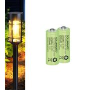 Soluminate Rechargeable 2/3AAA Solar Light Batteries for Garden Solar Lights Latest NiMH Technology (2-Pack)
