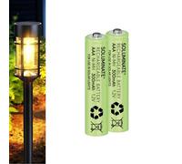 Soluminate Rechargeable AAA Solar Light Batteries (300mAh) for Garden Solar Lights (2-Pack)