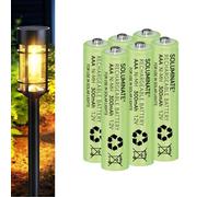 Soluminate Solar Light Batteries Size AAA (300mAh) 1.2V Rechargeable NiMH for garden solar lights (6-Pack)