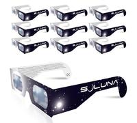 Soluna Solar Eclipse Glasses - CE and ISO Certified Safe Shades for Direct Sun Viewing, (10 Pack)