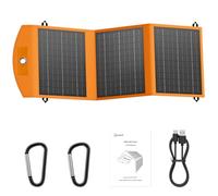 SOLUPUP Solar Panels 30W Portable Foldable Solar Charger with 5V USB-A and USB-C Fast Charging Compatible with iPhone, iPad, Samsung, Power Banks, IPX5 Waterproof Perfect for Camping, Hiking, Outdoor