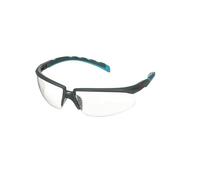Solus 3M 2000 Series, Grey/Blue-Green Temples, Scotchgard Anti-Fog Coating, Clear AF-AS lens, S2001SGAF-BGR