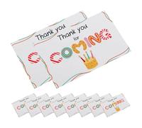 SOLUSTRE 1 Bag 50pcs Party Thank You Cards Small Thank You Notes 3.34x2.16x0.04in Easy to Distribute Express Gratitude Charming Design for Occasions Boys
