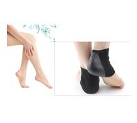 SOLUSTRE 1 Pair Black Breathable Gel Heel Anti-Crack Socks Moisturizing Ankle Protectors with Elastic Stretch for Foot Care and Heel Repair