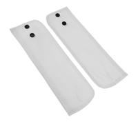 SOLUSTRE 1 Pair Cuff Set Intricate Decorative Fabric White Rounded Corner Small Fragrance Style Women Wristwear for Elegant Occasions