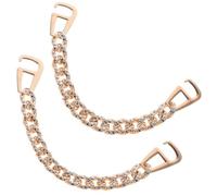 SOLUSTRE 1 Pair Shoes Accessories Shoe Chains Delicate Rose Gold Aluminum Alloy Decorative Smooth Surface for Men Women Clogs