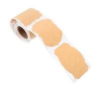 SOLUSTRE 1 Roll of Self-Adhesive Paper Kraft Labels Stickers 2x3 Inch Round Tags Sticker Delicate Sealing Design for Soaps and Homemade Jelly Packaging