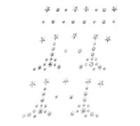 SOLUSTRE 1 Sheet Self Adhesive Face Gems Stickers with Jewelry-like Sparkle, Shapes Resin and Plastic Gems for Nails and Phone Cases, Versatile Application Festival Face Decals